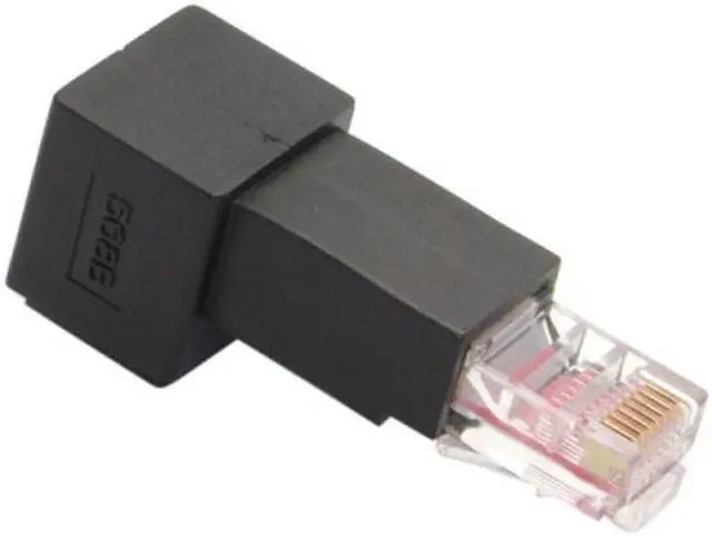 Alt view image 2 of 6 - Jimier Down Angled 90 Degree 8P8C FTP STP UTP Cat 5e Male to Female Lan Ethernet Network Extension Adapter UT-010-DN