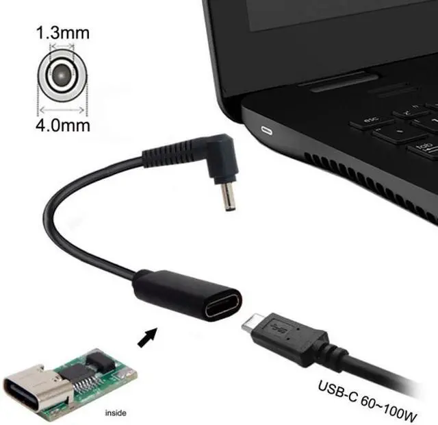 Alt view image 5 of 5 - Jimier Type C USB-C Female Input to 4.0*1.3mm Cable UC-109-4013MM