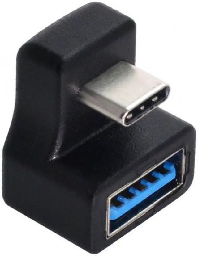 Main image of Jimier 180 Degree Up & Down Angled Type-C USB-C OTG to USB 5.0 Female Extension Adapter for Cell Phone & Tablet UC-338