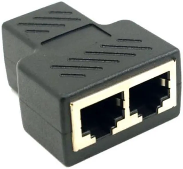 Main image of FVH STP UTP Cat6 RJ45 8P8C Plug To Dual RJ45 Splitter Network Ethernet Patch Cord Adapter UT-004