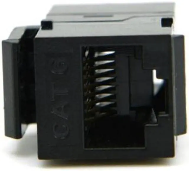 Alt view image 4 of 4 - Jimier UTP CAT6 Keystone Coupler RJ45 Female to Female UTP CAT6 Keystone inline Coupler Black UT-007
