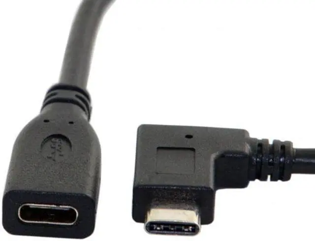 Main image of FVH 90 Degree Right Angled USB-C USB 3.1 Type C Male to Female Extension Data Cable for Macbook Tablet 20cm UC-218-RI-0.2M