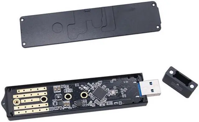 Alt view image 5 of 7 - Jimier USB 3.0 to NVME M-key M.2 NGFF SATA SSD External PCBA Case Conveter Adapter RTL9210B Chipset 2280mm