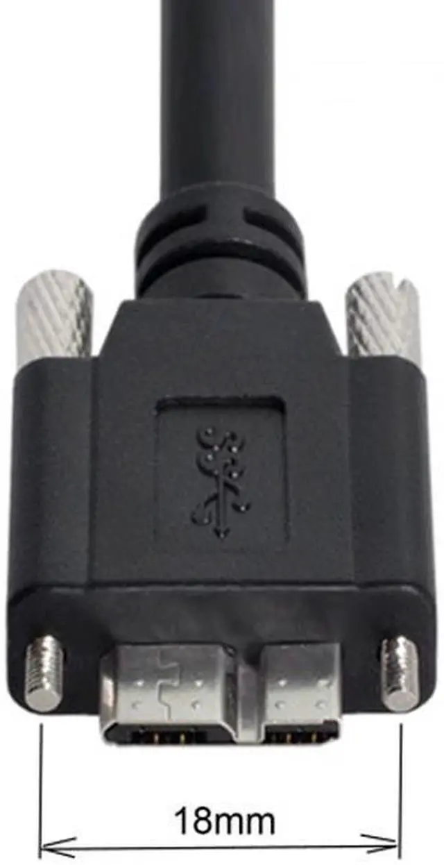Alt view image 3 of 5 - CY 8m USB 3.0 A Type Repeater Cable Male to Micro USB 3.0 B Male with Mount Panel Screws for Camera U3-106-8.0M