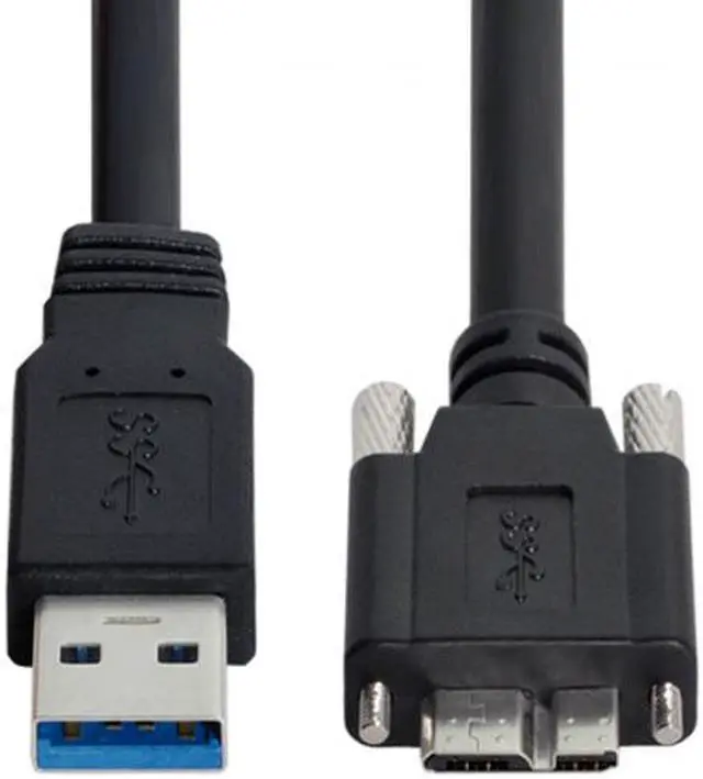 Alt view image 4 of 5 - CY 8m USB 3.0 A Type Repeater Cable Male to Micro USB 3.0 B Male with Mount Panel Screws for Camera U3-106-8.0M