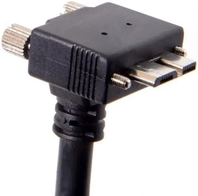 Alt view image 4 of 5 - CY 3.0M  90 Degree Up Angled Micro USB Screw Mount to 3.0 Data Cable for Industrial Camera U3-044-UP-3.0M