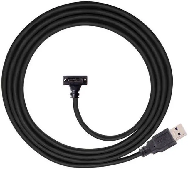Alt view image 6 of 7 - CY 3.0M 90 Degree Down Angled Micro USB Screw Mount to 3.0 Data Cable for Industrial Camera U3-044-DN-3.0M