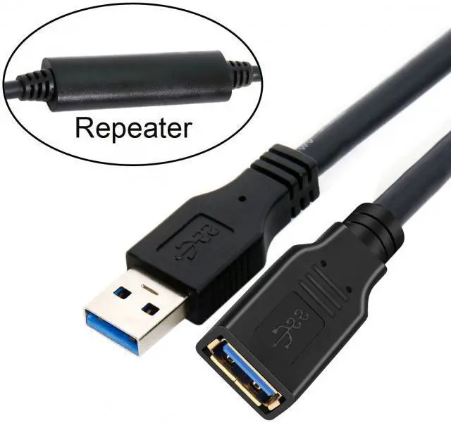 Alt view image 2 of 6 - Cablecc 8m USB 3.0 Male to Female Extension GL3523 Repeater Cable for Laptop PC & Hard Disk Drive