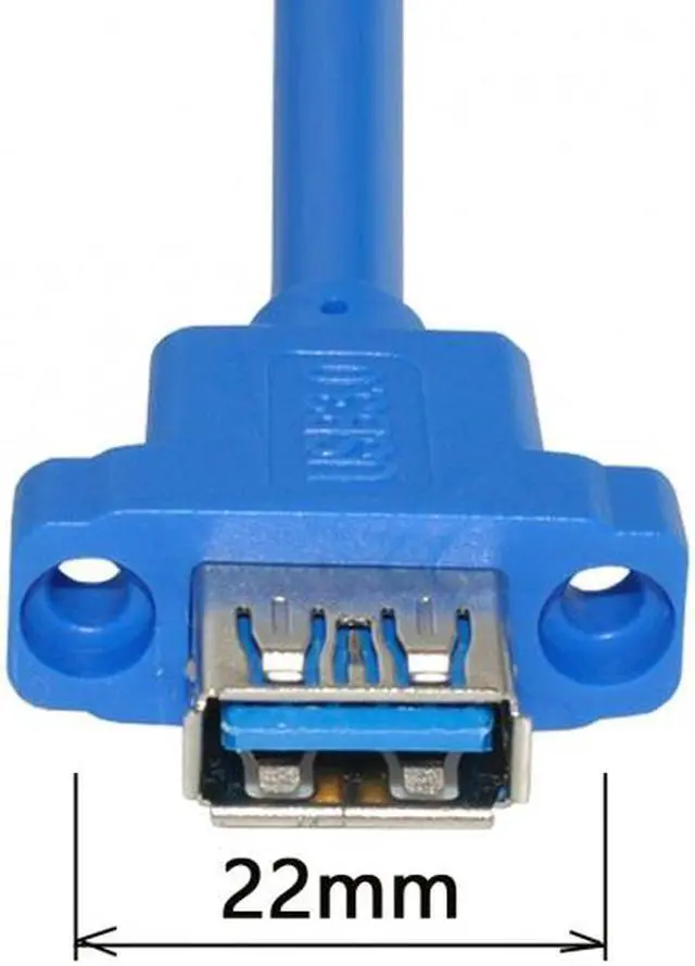 Alt view image 5 of 5 - CY USB 3.0 A Type Male to Female Extension Cable with Panel Mount Screws Holes U3-046-1.0M