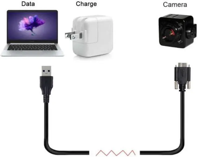 Alt view image 6 of 6 - CY 3.0M USB 3.0 A type Cable Male to Micro USB 3.0 B Male with Mount Panel Screws for Hard Disk Mobile Phone U3-106-3.0M