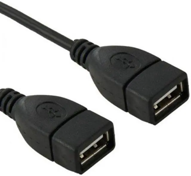 Alt view image 2 of 4 - Jimier 10 Pin Motherboard Female Header to Dual USB 2.0 Female Adapter Cable 50cm U2-329