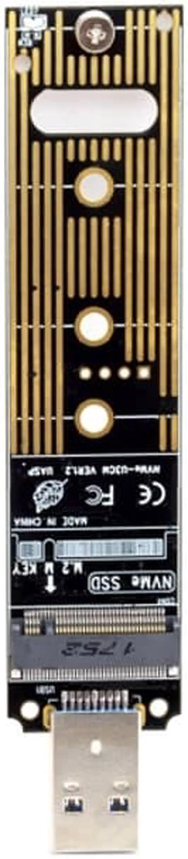 Alt view image 6 of 7 - Jimier USB 3.0 to NVME M-key M.2 NGFF SSD External PCBA Conveter Adapter with Flash Disk Case U3-013