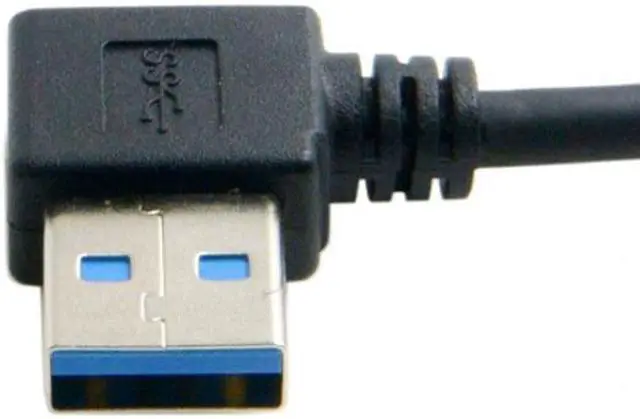 Alt view image 4 of 5 - CY Right Angled USB 3.0 Type-A Male to USB 3.0 Type-A Female Extension Cable 20cm 5Gbps 90 Degree U3-036-RI
