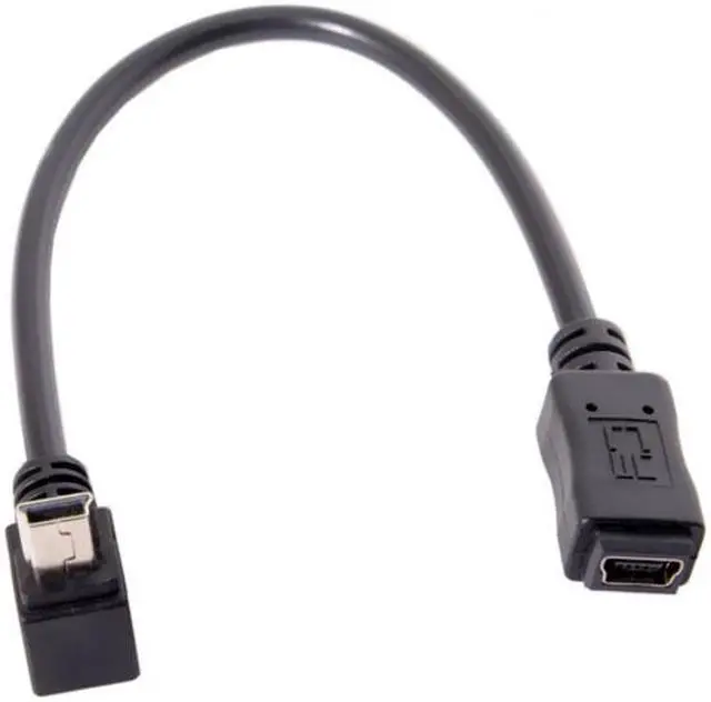 Main image of CY GPS Mini USB 5P 90D Up Angled Male to Mini USB 5Pin Female Extension Cable U2-051-0.2M