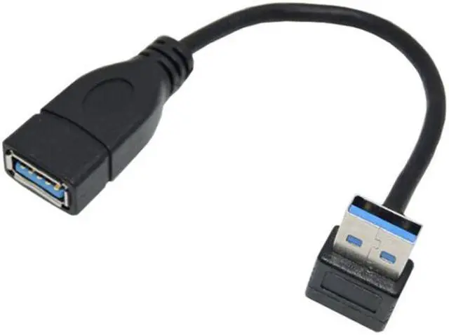 Alt view image 3 of 5 - CY Up Angled USB 3.0 Type-A Male to USB 3.0 Type-A Female Extension Cable 20cm 5Gbps 90 Degree U3-036-UP
