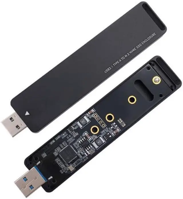Alt view image 3 of 7 - Jimier USB 3.0 to NVME M-key M.2 NGFF SSD External PCBA Conveter Adapter with Flash Disk Case U3-013
