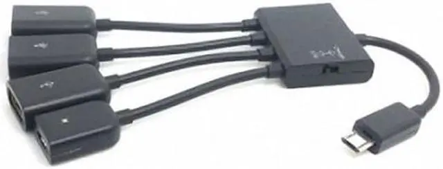 Alt view image 6 of 6 - Jimier Micro USB Host OTG 3 Port Hub Adapter Cable U2-130