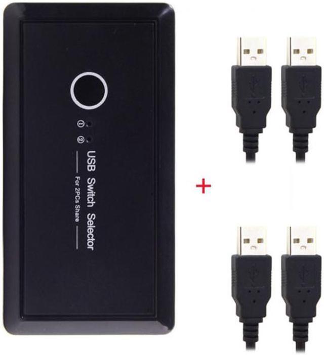 Alt view image 3 of 7 - Jimier KVM USB 3.0 Switch Selector 2 Port PCs Sharing 4 Devices for Keyboard Mouse Scanner Printer U3-025