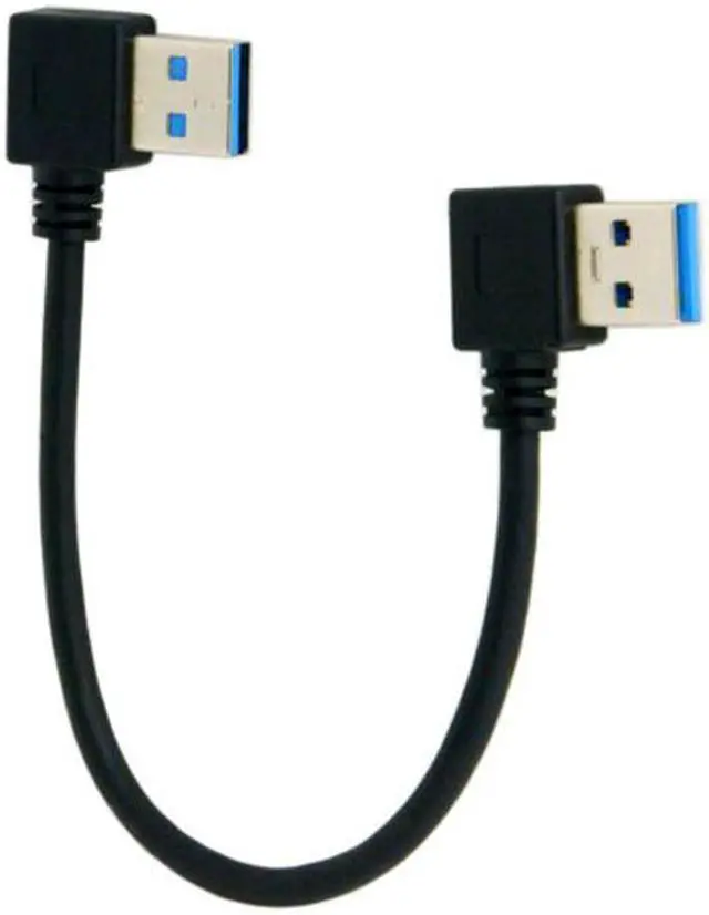 Alt view image 4 of 4 - CY USB 3.0 Type A Male 90 Degree Left Angled to USB 3.0 A Type Right Angled Extension Cable U3-182