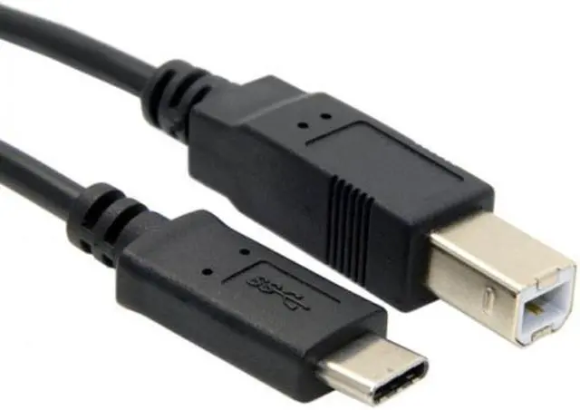 Alt view image 3 of 5 - CY USB-C USB 3.1 Type C Male Connector to USB 2.0 B Type Male Data Cable for Cell Phone & Macbook & Laptop UC-005-1.0M