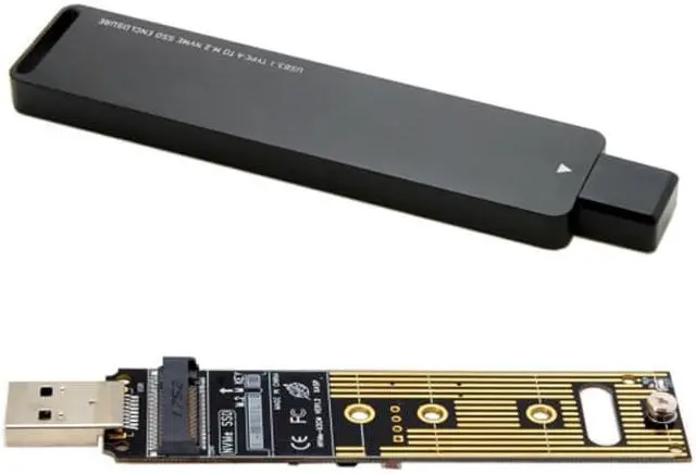 Alt view image 2 of 7 - Jimier USB 3.0 to NVME M-key M.2 NGFF SSD External PCBA Conveter Adapter with Flash Disk Case U3-013