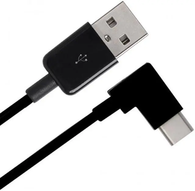 Alt view image 3 of 4 - CY 20cm Right Angled Type C USB-C to USB 2.0 Cable 90 Degree Connector for Tablet & Mobile Phone UC-011-BK-0.2M