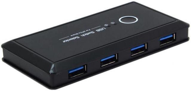 Alt view image 2 of 7 - Jimier KVM USB 3.0 Switch Selector 2 Port PCs Sharing 4 Devices for Keyboard Mouse Scanner Printer U3-025