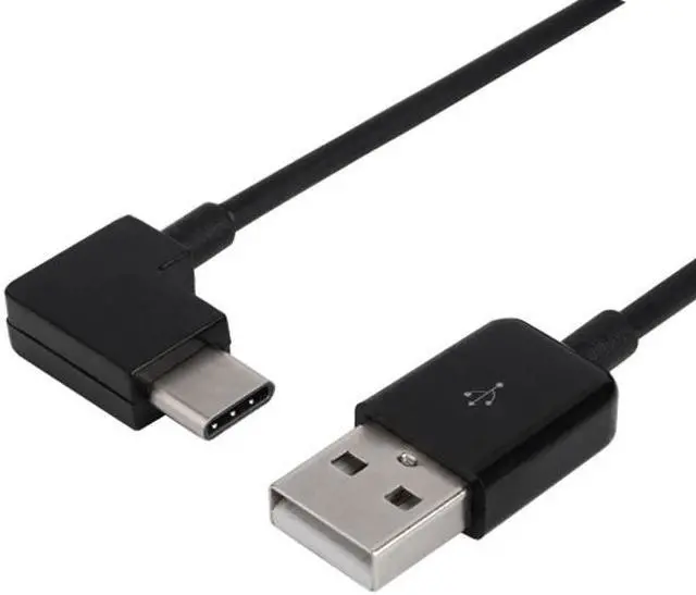 Main image of CY 20cm Right Angled Type C USB-C to USB 2.0 Cable 90 Degree Connector for Tablet & Mobile Phone UC-011-BK-0.2M