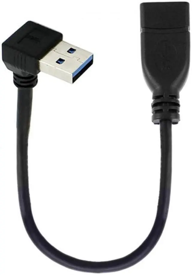 Main image of CY Up Angled USB 3.0 Type-A Male to USB 3.0 Type-A Female Extension Cable 20cm 5Gbps 90 Degree U3-036-UP