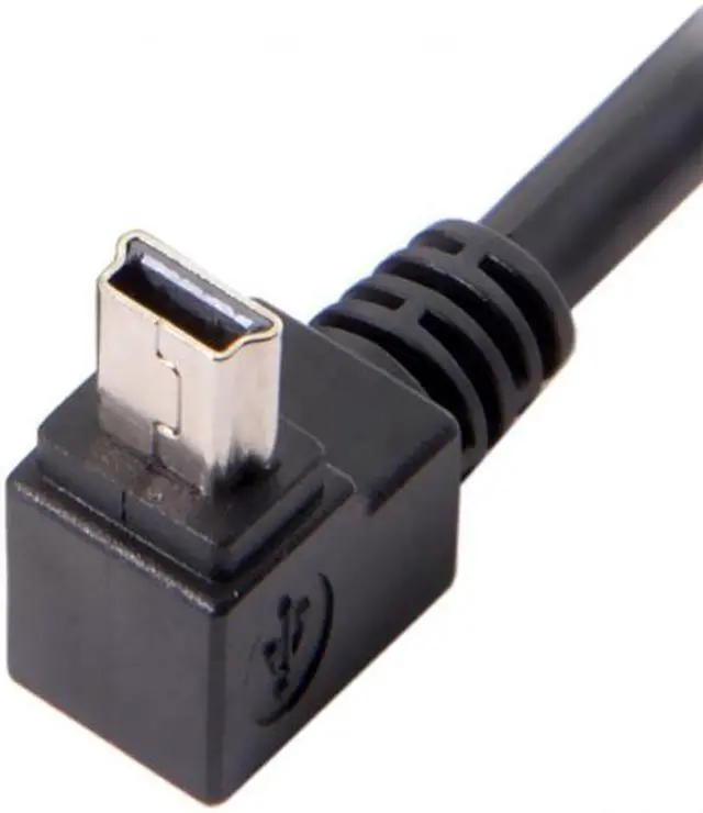 Alt view image 4 of 4 - CY GPS Mini USB 5P 90D Up Angled Male to Mini USB 5Pin Female Extension Cable U2-051-0.2M
