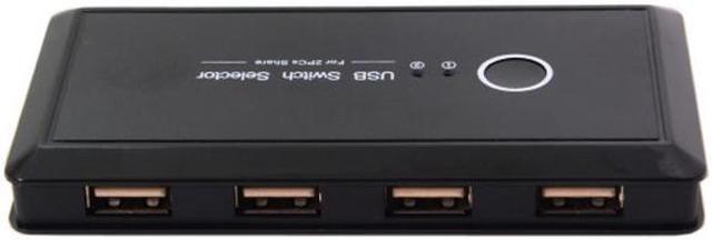 Alt view image 4 of 7 - Jimier KVM USB 2.0 Switch Selector 2 Port PCs Sharing 4 Devices for Keyboard Mouse Scanner Printer U2-025