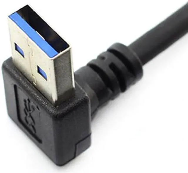 Alt view image 4 of 5 - CY Up Angled USB 3.0 Type-A Male to USB 3.0 Type-A Female Extension Cable 20cm 5Gbps 90 Degree U3-036-UP