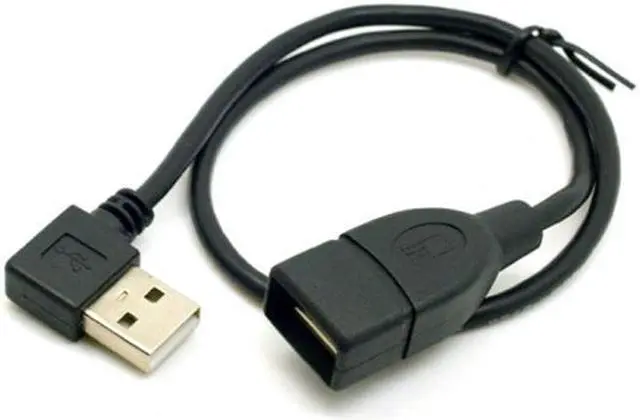 Alt view image 4 of 4 - Jimier 480M USB 2.0 Left Angled 90 degree A type male to Female extension cable 40cm U2-002-LE-0.4M