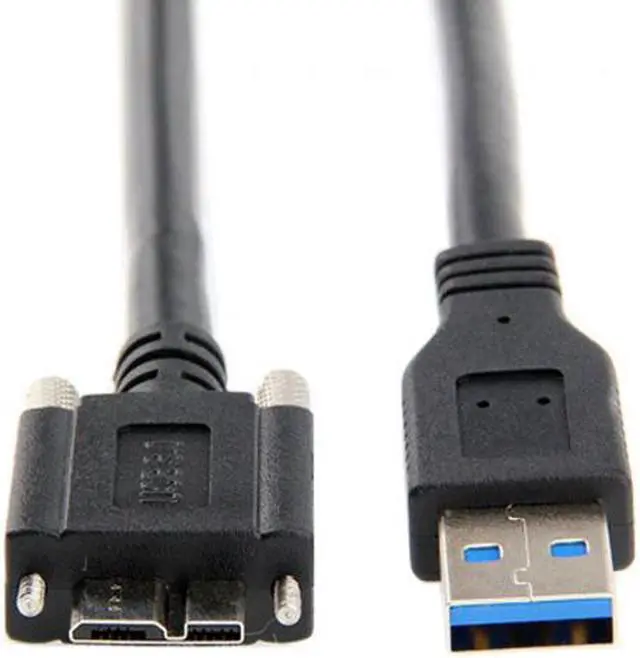 Alt view image 4 of 6 - CY 3.0M USB 3.0 A type Cable Male to Micro USB 3.0 B Male with Mount Panel Screws for Hard Disk Mobile Phone U3-106-3.0M