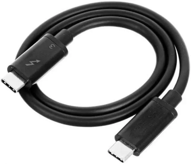 Alt view image 2 of 6 - CY 0.3M USB4 Type-C Thunderbolt 3 Male to Thunderbolt 3 Male 40Gbps Cable for Macbook Laptop TB-024-BK-0.3M