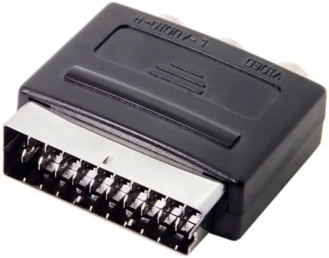 Alt view image 6 of 6 - CY Audio Video Composite 3 RCA AV to Scart 21pin Adapter for  Microsoft Xbox & Europe HDTV RC-115