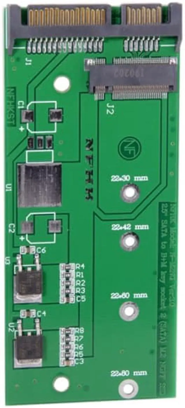 Alt view image 4 of 6 - Jimier M.2 NGFF B/M-key 2 Lane SSD to 7mm 2.5" SATA 22pin hard disk case PCBA for E431 E531 X240S Y410P Y510P SA-123
