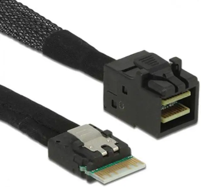 Main image of FVH Slim Line SAS 4.0 SFF-8654 4i 38pin Host to HD Mini SAS 4i SFF-8643 36pin Target Cable 50cm SF-098-0.5M