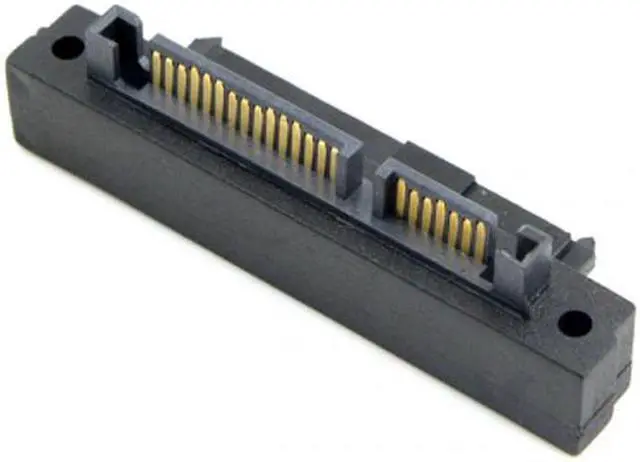 Alt view image 2 of 7 - FVH Right Angled 90 Degree SFF-8482 SAS 22 Pin to 7 Pin + 15 Pin SATA Adapter SF-095