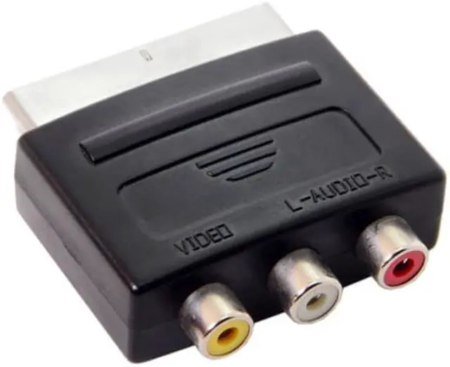 Alt view image 5 of 6 - CY Audio Video Composite 3 RCA AV to Scart 21pin Adapter for  Microsoft Xbox & Europe HDTV RC-115
