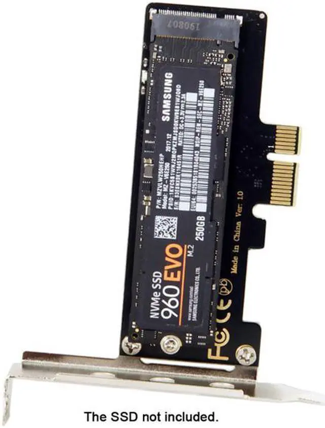 Main image of Jimier Low Profile PCI-E 3.0 x1 Lane to M.2 NGFF M-Key SSD Nvme AHCI PCI Express Adapter Card SA-008