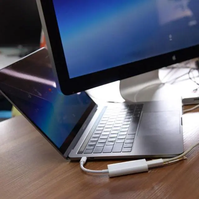 Alt view image 7 of 7 - FVH 40Gbps USB-C Thunderbolt 3 USB4 Port to Thunderbolt 2 Adapter for 2016 Macbook Pro Display MC914 & Hard Disk TB-026