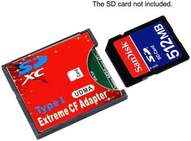 Alt view image 4 of 4 - CY SD SDHC SDXC to High-Speed Extreme Compact Flash CF Type I Adapter For 16/32/64/128 GB EP-078