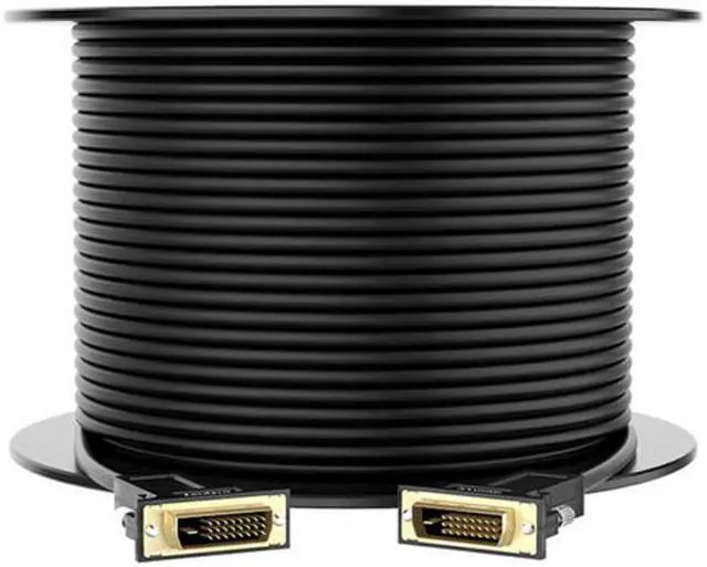 Alt view image 4 of 7 - 20M Jimier DVI AOC Cable Active Fiber Optic Fast Transfer Ultra FHD 4K 60hz DV-002
