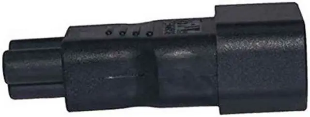 Alt view image 3 of 5 - CY IEC 320 Adapter 3 Poles Socket C14 to Cloverleaf Plug Micky C5 Straight Extension Power Adapter PW-125-BK