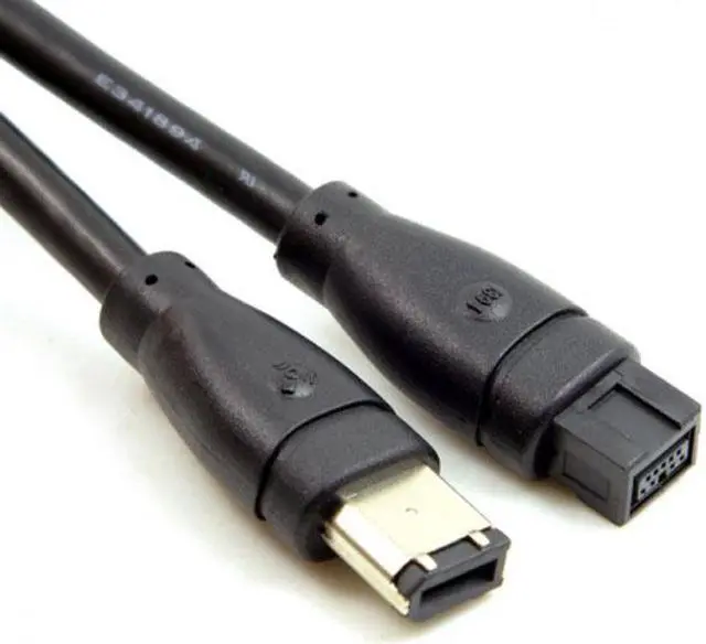 Alt view image 3 of 5 - CY 9 PIN / 6 PIN BETA FireWire 800 - FireWire 400 9-6 Cable IEEE 1394B 1.8m Black FW-018 CA-018-1.8M