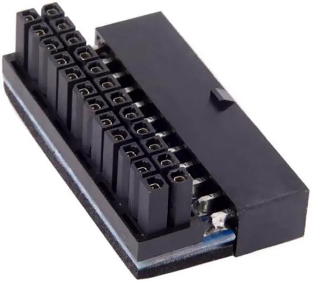 Alt view image 4 of 7 - CY ATX 24Pin Female to 24pin Male 90 Degree Power Adapter Mainboard Motherboard for Desktops PC Supply PW-007