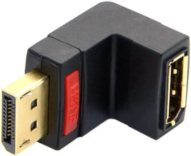 Alt view image 2 of 6 - CY Up Angled 90 Degree DP DisplayPort Male to Female Extension Adapter DP-086-UP