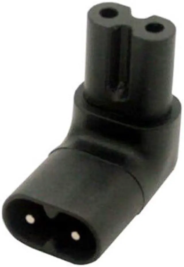 Alt view image 2 of 3 - CY Figure 8 IEC 320 C7 to C8 90 Degree Up Down Angled Right Angle AC Power Adapter Extension PW-118