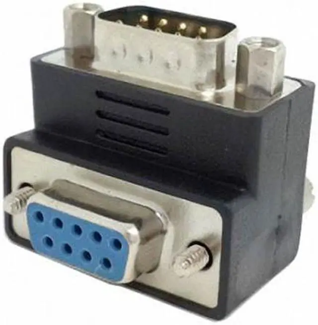 Main image of Jimier D-Sub RS232 9Pin Male to Female Up Angled 90 Degree Extension Adapter DB-016-UP